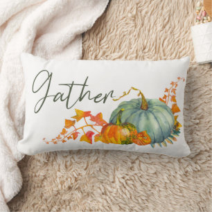 Pumpkins Wasserfarbe Sammeln Familienname Fall Lendenkissen