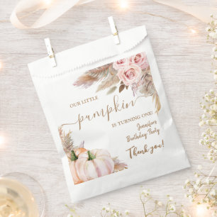 Pumpkins Watercolor Boho Girls Fall 1. Geburtstag Geschenktütchen