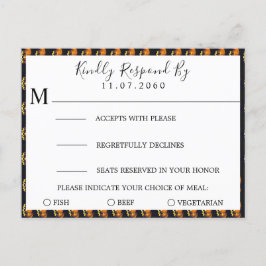 Pumpkins Wedding RSVP Card Einladungspostkarte