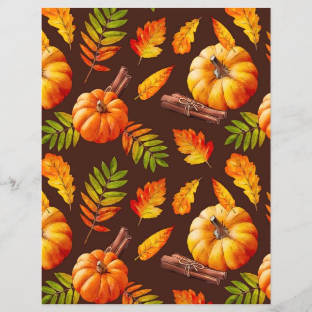 Pumpkins Zimt Sticks und Herbstleaves (Vorderseite)