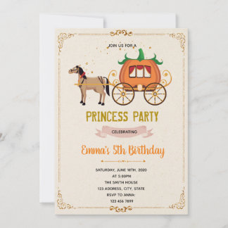 Pumpkutsche Geburtstagseinladung Einladung