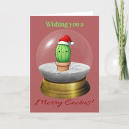 Pun Cactus Christmas Feiertagskarte