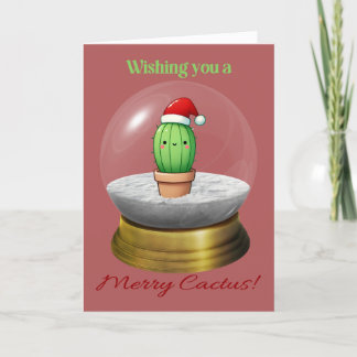 Pun Cactus Christmas Feiertagskarte