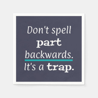 Pun Part Backwards Funny Vater Joke English Teache Serviette