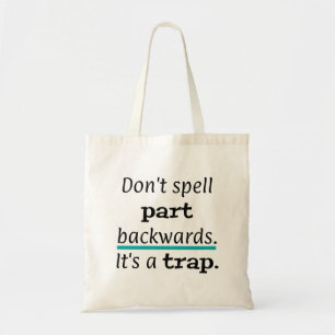Pun Part Backwards Funny Vater Joke English Teache Tragetasche
