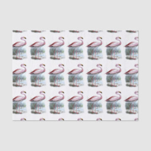 Puna Flamingo Vintag Illustration Seidenpapier