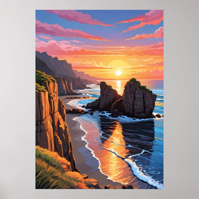 Punakaiki Pancake Rocks Poster (Vorne)