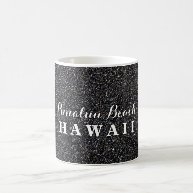 Punalu'u Beach Hawaii - Black Sand Beach Foto Kaffeetasse (Mittel)