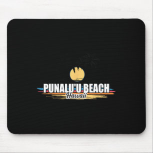 Punalu'u Beach Hawaii Retro-Surferstrand für Männe Mousepad