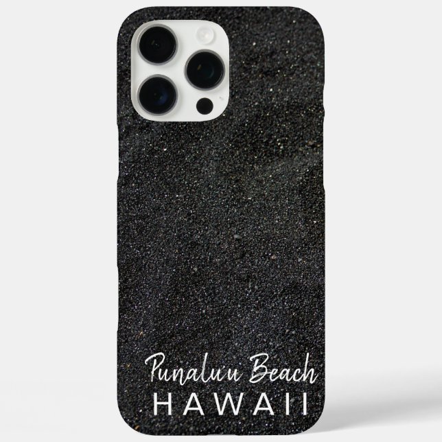 Punalu'u Beach Hawaii - Schwarzer Sandstrand iPhone 16 Pro Max Hülle (Rückseite)