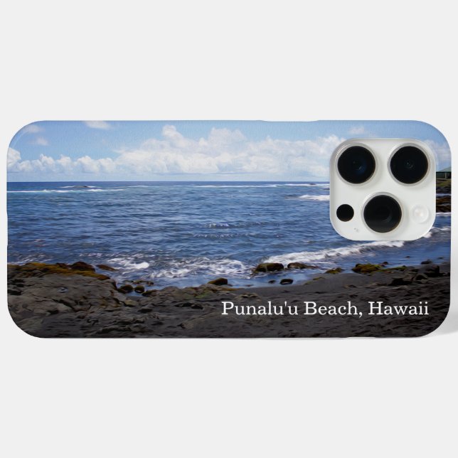 Punalu'u Black Sand Beach Hawaii Case-Mate iPhone Hülle (Rückseite (Horizontal))