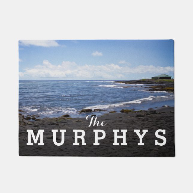 Punalu'u Black Sand Beach Hawaii Fußmatte (Vorderseite)