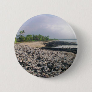 Punaluu Black Sand Beach Hawaii Große Insel Button