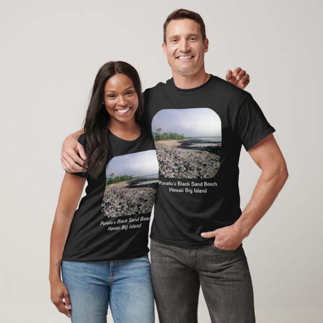 Punaluu Black Sand Beach Hawaii Große Insel T-Shirt (Unisex)