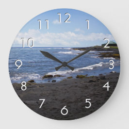 Punalu'u Black Sand Beach Hawaii Runde Wanduhr
