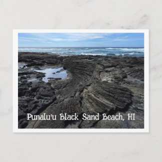 Punalu'u Schwarzsandstrand, HI Postkarte