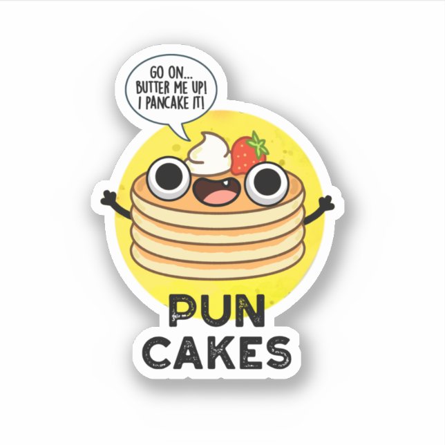Puncakes Funny Pancake Pub Aufkleber (Vorderseite)