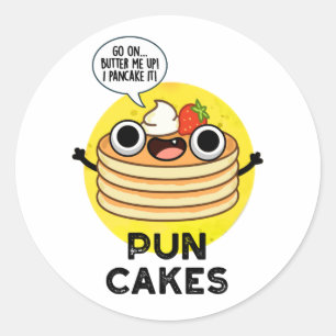 Puncakes Funny Pancake Pub Runder Aufkleber