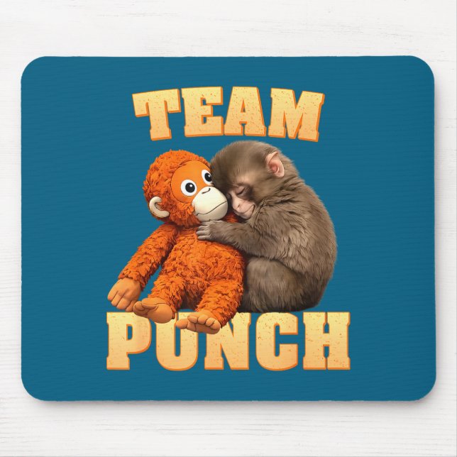 Punch-Affen-Team Punch  Mousepad (Vorne)