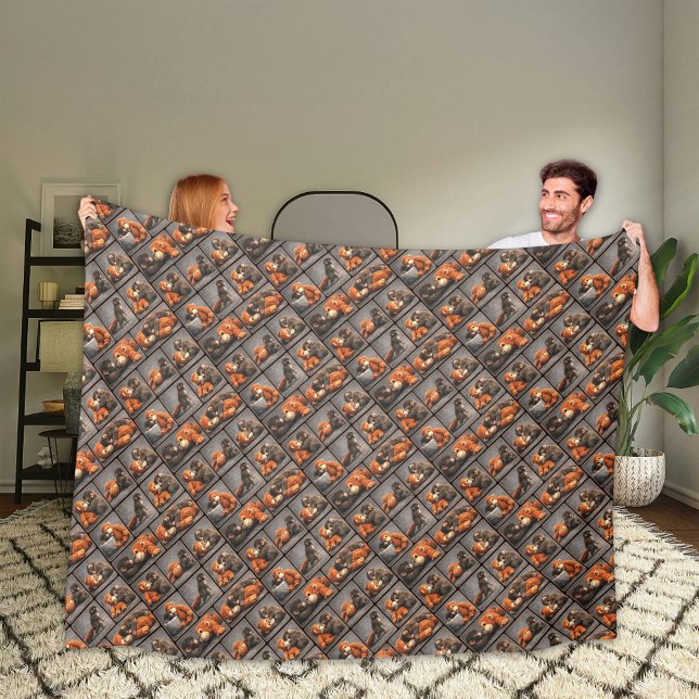 Punch Baby Monkey Fleecedecke (Von Creator hochgeladen)