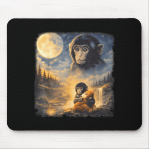 Punch Baby Monkey Team Punch Mond 90er Retro Tier Mousepad
