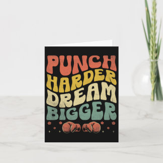 Punch Harder Dream Bigger Boxer Sport Stärke Gy Karte