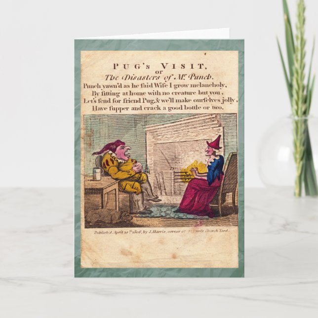 Punch & Judy Story Plate I Grußkarte Karte (Vorderseite)