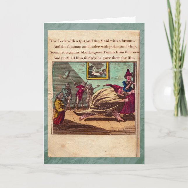 Punch & Judy Story Plate X Grußkarte Karte (Vorderseite)