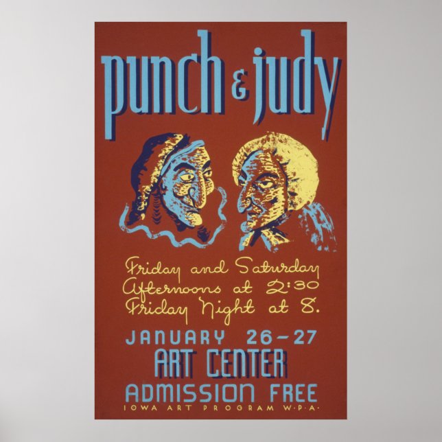 Punch & Judy Vintage Poster (Vorne)