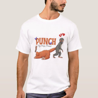 Punch‑kun & Plush Monkey – Kawaii for Kids T-Shirt