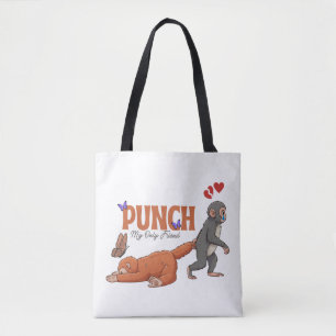 Punch‑kun & Plush Monkey – Kawaii für Kinder Tasche