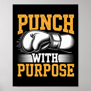 Punch mit zweckmäßigem Boxer-Sport-Kraftspiel Poster