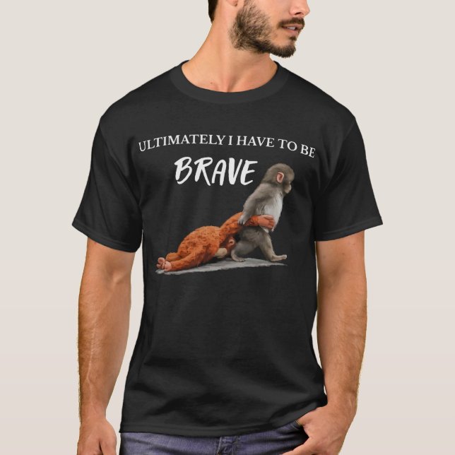 Punch Monkey Kuscheltier Meme T-Shirt (Vorderseite)