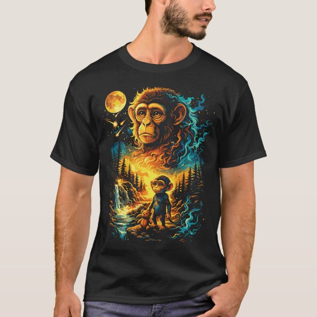 Punch Monkey Virales Internet-Meme T-Shirt (Vorderseite)