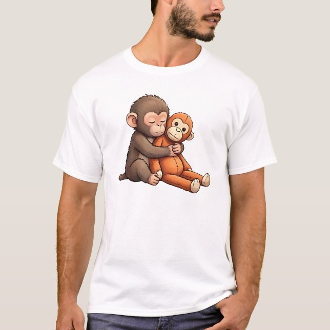 Punch The Baby Monkey Design T-Shirt (Vorderseite)