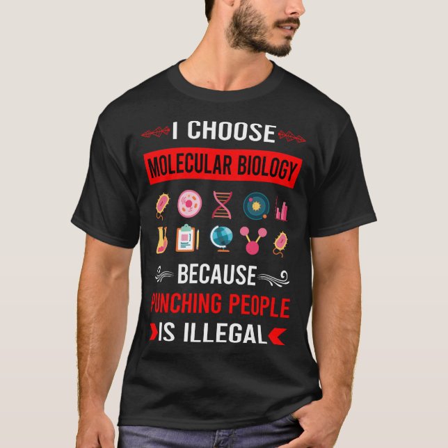 Punching Molecular Biology Biologe T-Shirt (Vorderseite)
