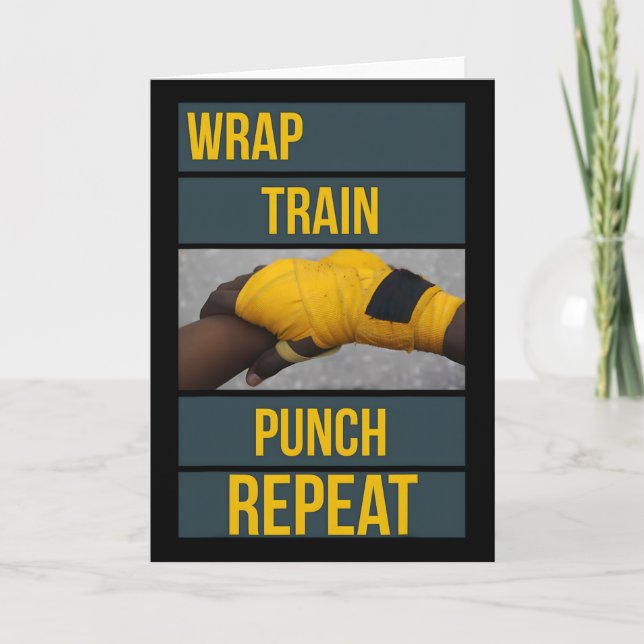 Punchy-Grafiken-Wrap-Train Punch Repeat, Boxen Ki Karte (Vorderseite)