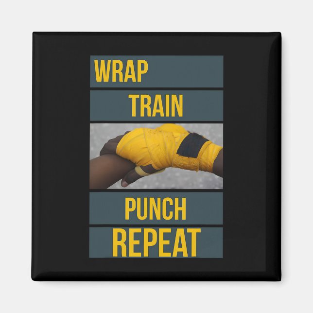 Punchy Graphics Wrap Train Punch Repeat, Boxen Magnet (Vorne)