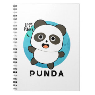 Punda Funny Animal Panda Pun Notizblock