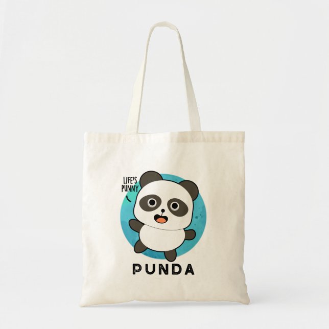 Punda Funny Animal Panda Pun Tragetasche (Vorne)