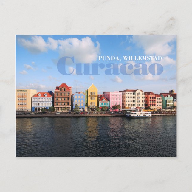 Punda, Willemstad, Curacao Postkarte (Vorderseite)