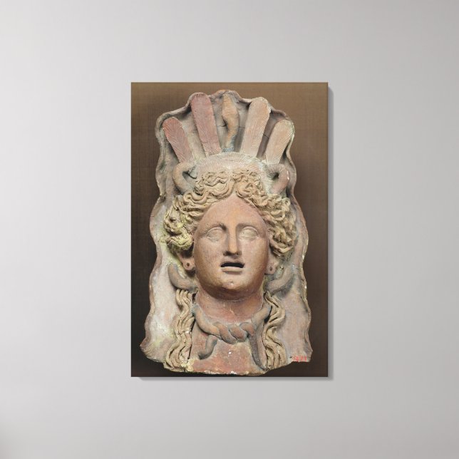 Punic Maske, die Demeter darstellt Leinwanddruck (Vorderseite)
