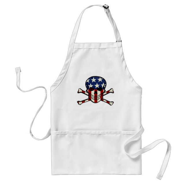 Punisher-Schädel-Americanaflaggen-Grafik Schürze (Vorne)