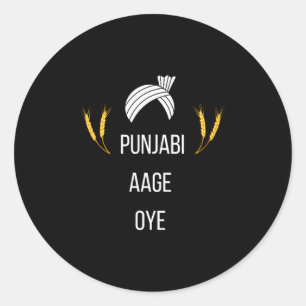 Punjabi Aa Gaye Oye Diljit Dosanjh Lohri-Geschenk Runder Aufkleber