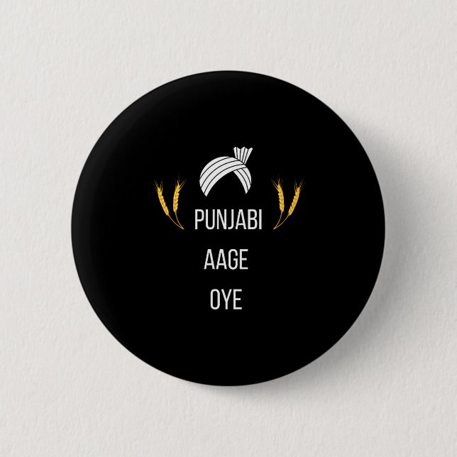 Punjabi Aa Gaye Oye Diljit Dosanjh Lohri Gift Holi Button (Vorderseite)
