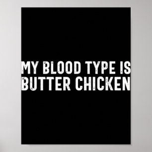 Punjabi Butter Chicken Lustiges Desi-Essen Indisch Poster