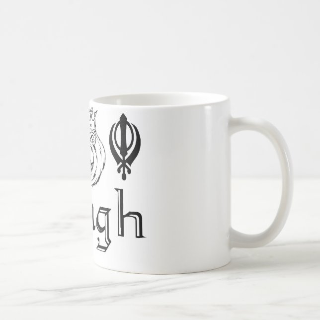 Punjabi Khanda SikhKhalsa Entwurfs-Waren Kaffeetasse (Rechts)