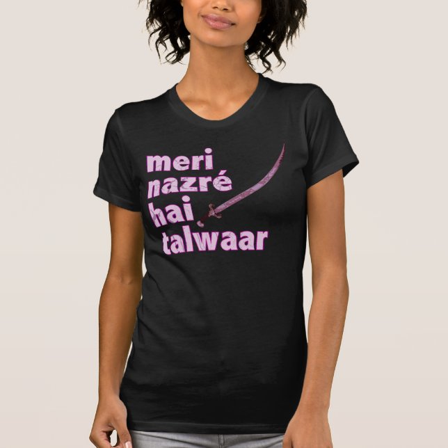 Punjabi: Meine Starren sind ein Dolch T-Shirt (Vorderseite)
