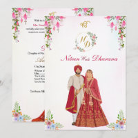 Punjabi Sikh Hochzeit Anand Karaj Gurudwara Karte