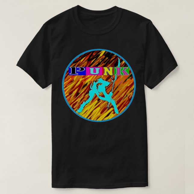 Punk-Aufkleber T-Shirt (Design vorne)
